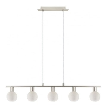 Eglo - LED Hanglamp aan een koord MY CHOICE 5xE14/4W/230V chroom/wit