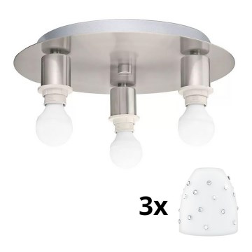 Eglo - LED Plafondlamp MY CHOICE 3xE14/4W/230V chroom/wit