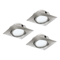 Eglo - PACK 3x Luminaire LED encastrable PINEDA 1xLED/6W/230V