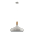 Eglo - Suspension 1xE27/60W/230V d. 40 cm argent