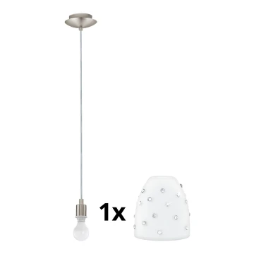 Eglo - Suspension filaire LED MY CHOICE 1xE14/4W/230V  chrome/blanc