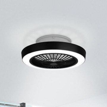 Eglo - Ventilateur de plafond LED à intensité variable LED/37,8W/230V noir + télécommande