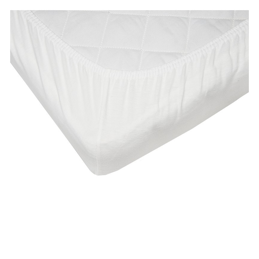 EKO - Drap imperméable avec une bande élastique JERSEY 120x60 cm blanc