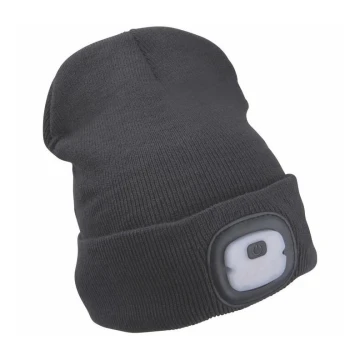 Extol - Chapeau avec lampe frontale et USB charge 250 mAh noir size UNI