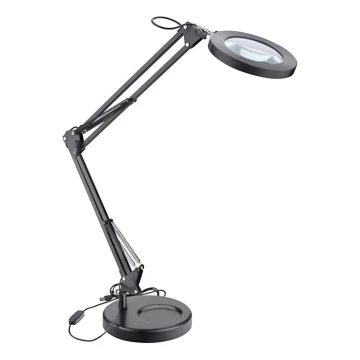 Extol - Dimbare LED tafellamp met een vergrootglas ​ LED/8W/5V 2900/4500/7500K zwart