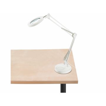 Extol - Lampe de table LED à intensité variable avec loupe LED/8W/5V 2900/4500/7500K blanc