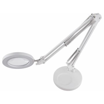 Extol - Lampe de table LED à intensité variable avec loupe LED/8W/5V 2900/4500/7500K blanc