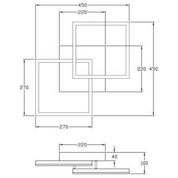 Fabas Luce 3394-29-102 - Plafonnier à intensité variable LED BARD LED/39W/230V 4000K blanc