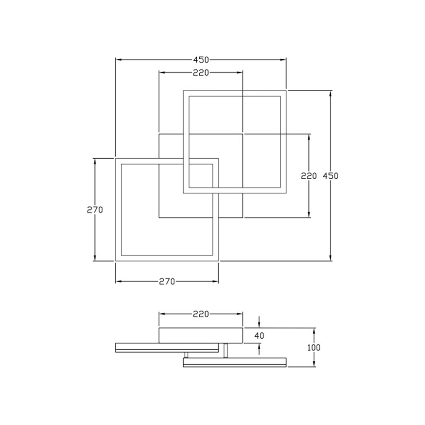 Fabas Luce 3394-29-102 - Plafonnier à intensité variable LED BARD LED/39W/230V 4000K blanc