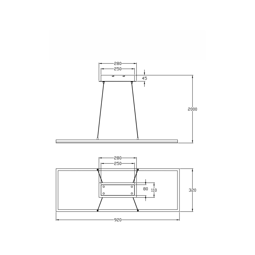 Fabas Luce 3394-45-102 - Suspension filaire à intensité variable LED BARD LED/52W/230V 3000K blanc