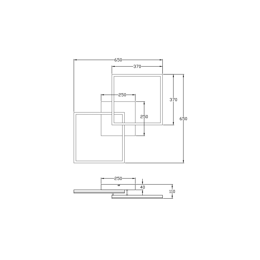 Fabas Luce 3394-66-282 - Plafonnier à intensité variable LED BARD LED/52W/230V 4000K anthracite