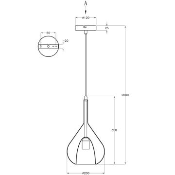 Fabas Luce 3481-40-241 - Suspension filaire LILA 1xE27/40W/230V transparent