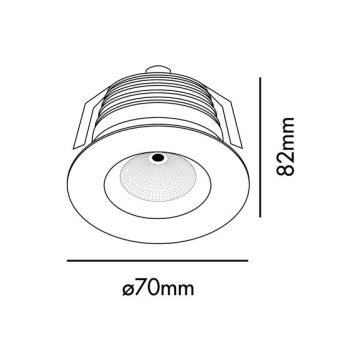 Faro 2100301 - LED Badkamer inbouwverlichting LED/7W/230V IP65