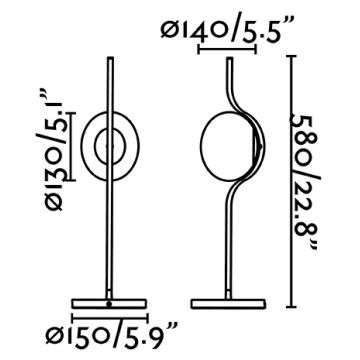 FARO 29692D - Lampe de table tactile à intensité variable LE VITA LED/6W/230V dorée