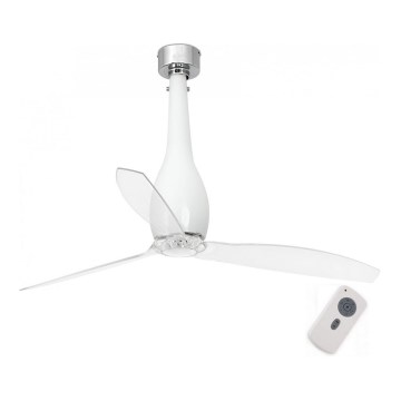 FARO 32001 - Ventilateur de plafond ETERFAN blanc/transparent d. 128 cm + télécommande