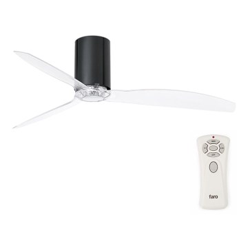 FARO 32040- Ventilateur de plafond MINI TUBE FAN noir d. 128 cm + télécommande