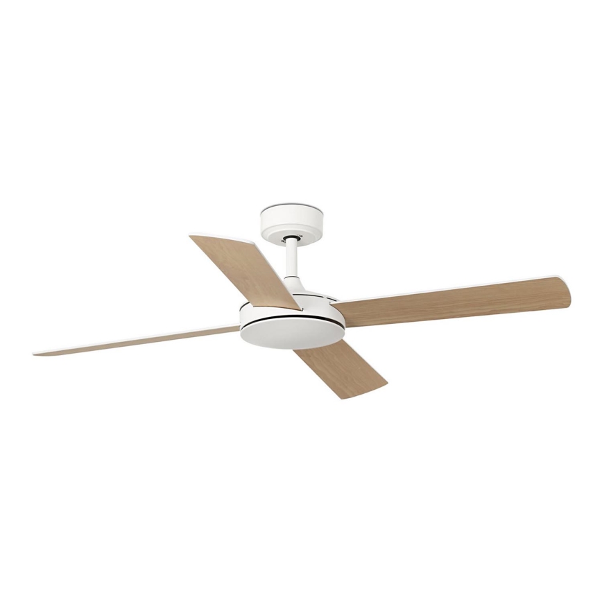 FARO 33350DC - Ventilateur de plafond MALLORCA L blanc/marron d.132 cm + télécommande