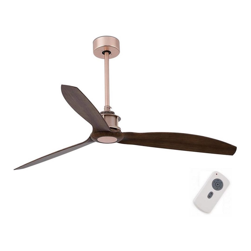 FARO 33399 - Plafondventilator JUST FAN bruin/koper