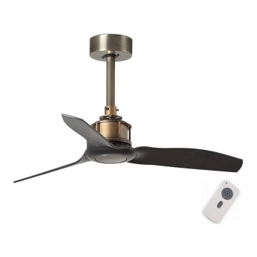 FARO 33429 - Ventilateur de plafond JUST FAN noir/doré d. 81 cm + télécommande