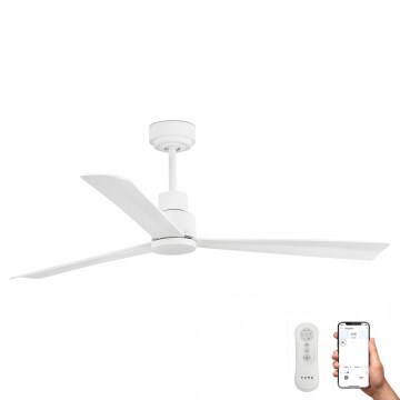 FARO 33487WP - Ventilateur de plafond NASSAU M blanc d. 128 cm SMART + télécommande