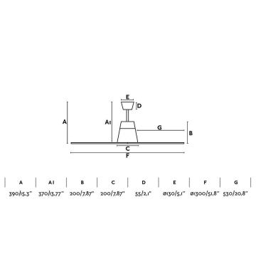 FARO 33490 - Plafondventilator TYPHOON IP44 bruin + afstandsbediening