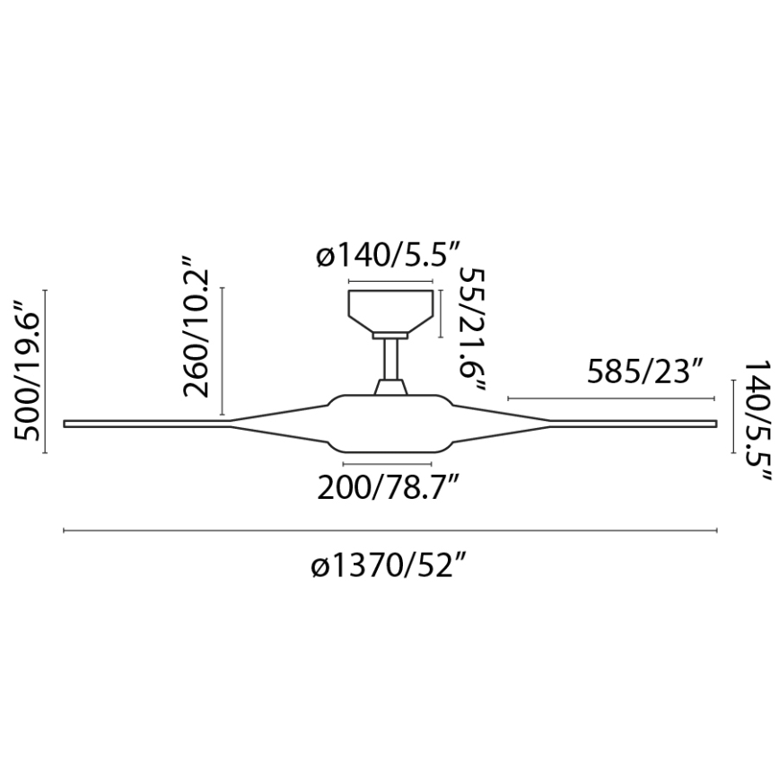 FARO 33548WP - LED Plafondventilator COCOS L LED/20W/230V wit d.137 cm SMART + afstandsbediening