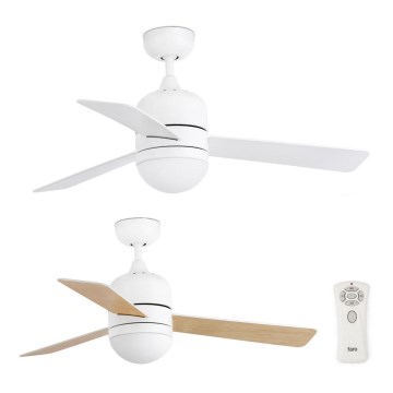 FARO 33606 - Ventilateur de plafond CEBU 2xE14/8W/230V blanc/marron