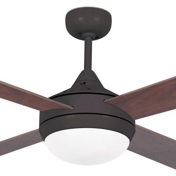 FARO 33702 - Ventilateur de plafond ICARIA avec télécommande 2xE27/20W/230V marron d. 132 cm + Télécommande