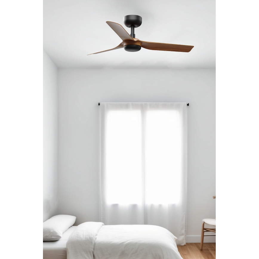 FARO 33823WP - Ventilateur de plafond MINI PUNT S marron/noir d. 90 cm SMART + télécommande