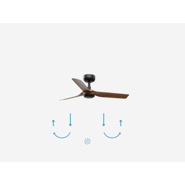 FARO 33823WP - Ventilateur de plafond MINI PUNT S marron/noir d. 90 cm SMART + télécommande