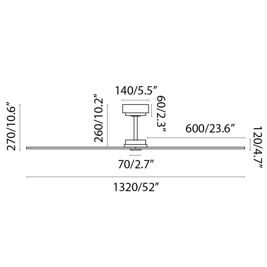 FARO 34100 - Plafondventilator MILOS zwart + afstandsbediening