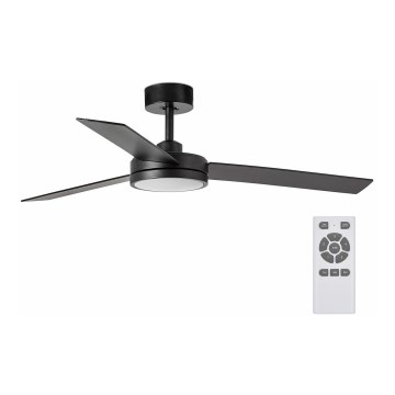 FARO 34261 - Ventilateur de plafond BARTH LED/24W/230V noir + télécommande