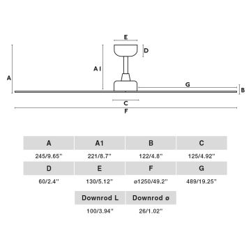 FARO 34274 - Plafondventilator MARINE M wit diameter 125 cm IP44 + afstandsbediening