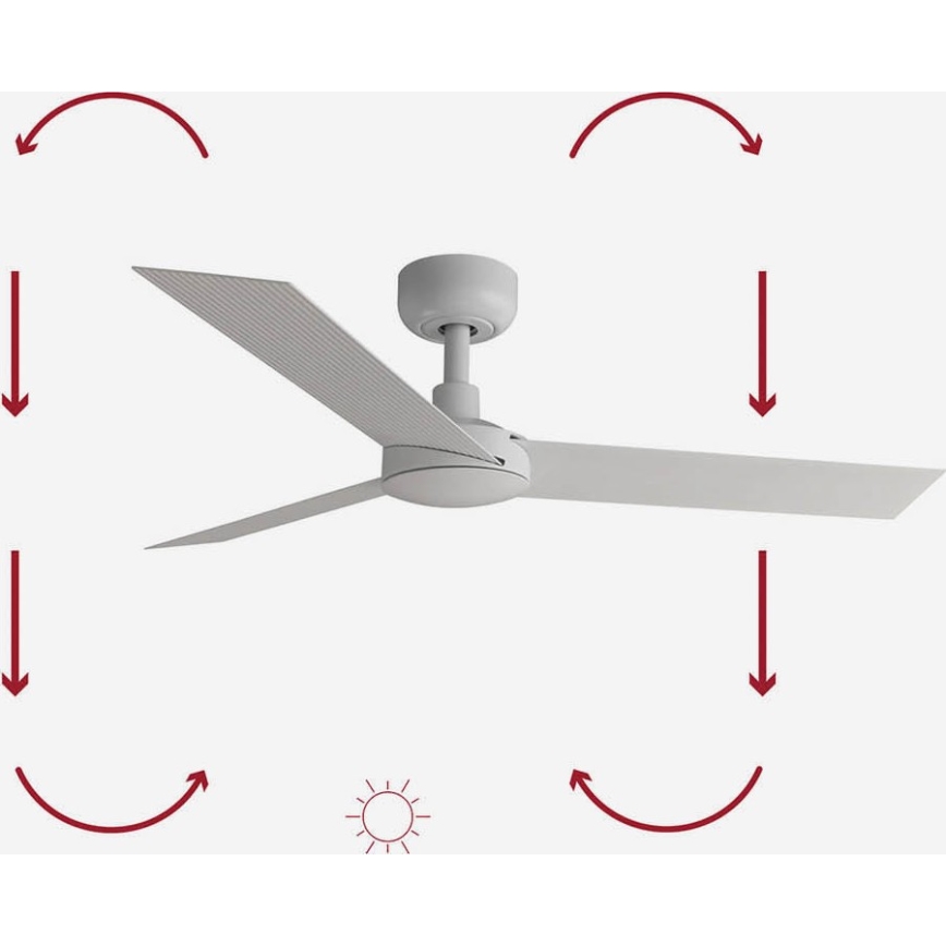 FARO 34288WP - Plafondventilator CRUISER S wit diameter 106 cm SMART + afstandsbediening