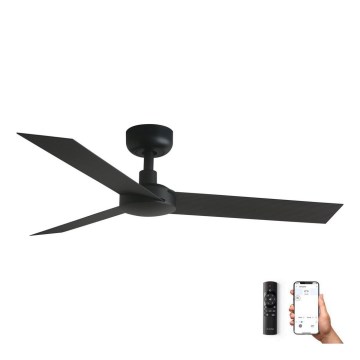 FARO 34289WP - Ventilateur de plafond CRUISER S noir d. 106 cm SMART + télécommande