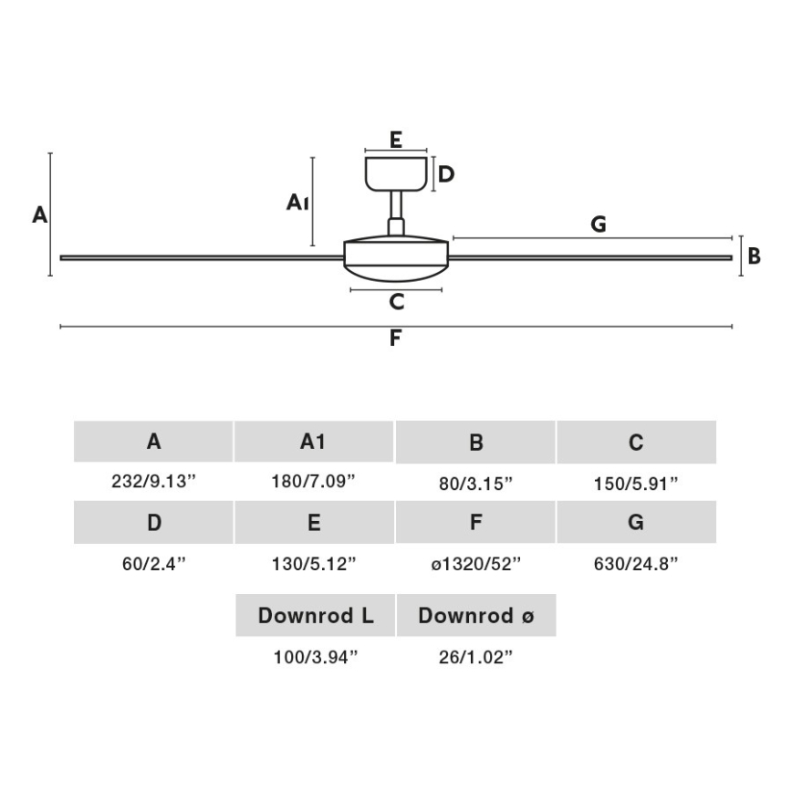 FARO 34297WP - Plafondventilator RUDDER L wit diameter 132 cm SMART + afstandsbediening