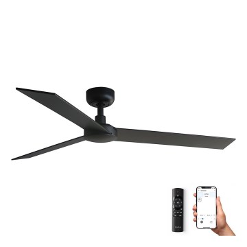 FARO 34298WP - Ventilateur de plafond RUDDER L noir d. 132 cm SMART + télécommande