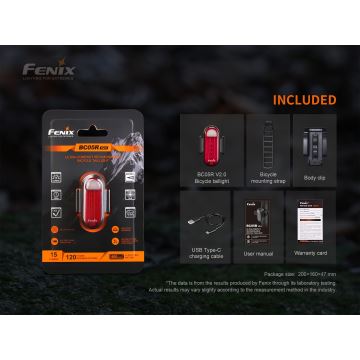 Fenix BC05RV20 - Oplaadbare LED Fiets Lamp LED/USB IP66