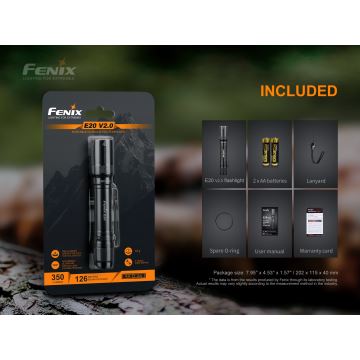 Fenix E20V20 - LED Zaklamp LED/2xAA IP68