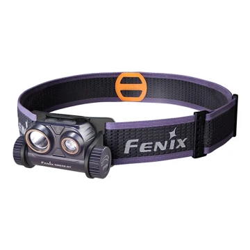Fenix HM65RDTPRP - Lampe frontale LED rechargeable LED/USB IP68 1500 lm 300 h violet/noir