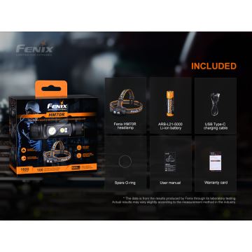 Fenix HM70R - Lampe frontale rechargeable 4xLED/1x21700 IP68 1600 lm 800 hrs