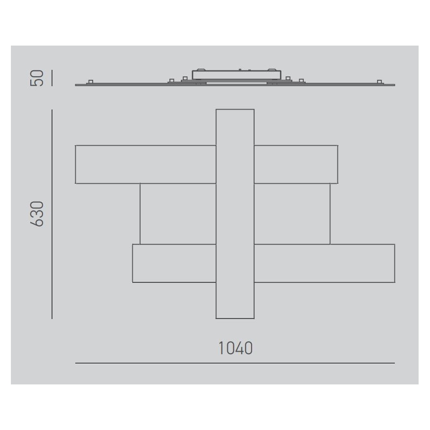 Gea Luce DOHA P G B - LED Plafondlamp DOHA LED/50W/230V 104 cm wit