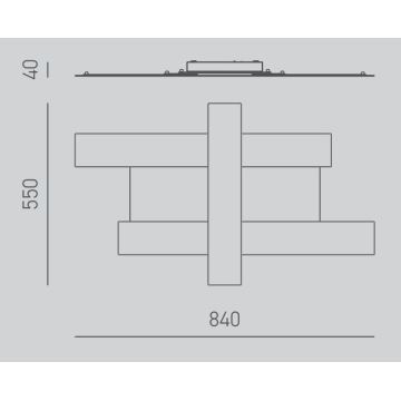 Gea Luce DOHA P M A - LED Plafondlamp DOHA LED/40W/230V 84 cm mat chroom