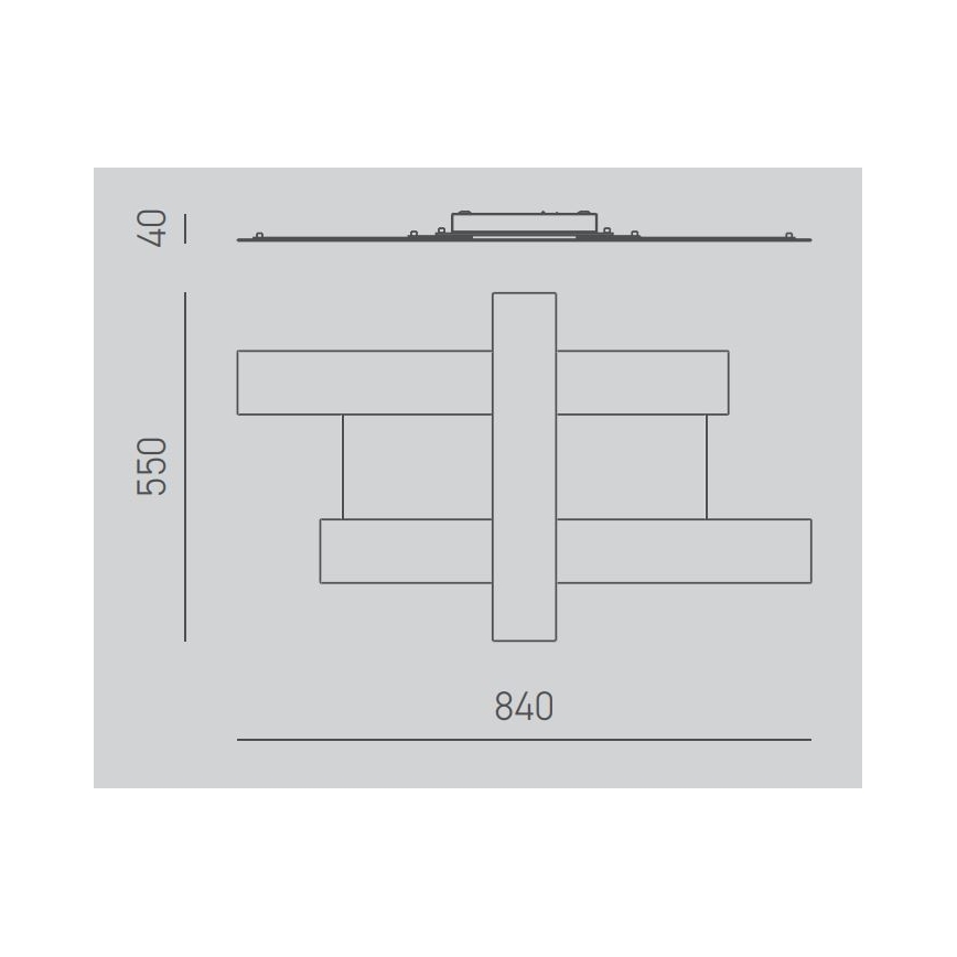 Gea Luce DOHA P M A - LED Plafondlamp DOHA LED/40W/230V 84 cm mat chroom