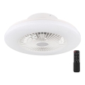 Globo 03628 - Plafonnier LED à intensité variable avec ventilateur LED/30W/230V 3000-6500K + Télécommande