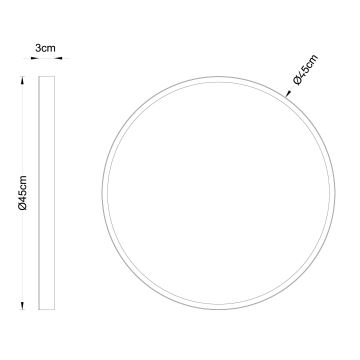 Globo - Plafonnier LED LED/30W/230V d. 45 cm