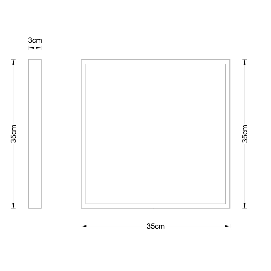 Globo - Plafonnier LED LED/22W/230V 35x35 cm