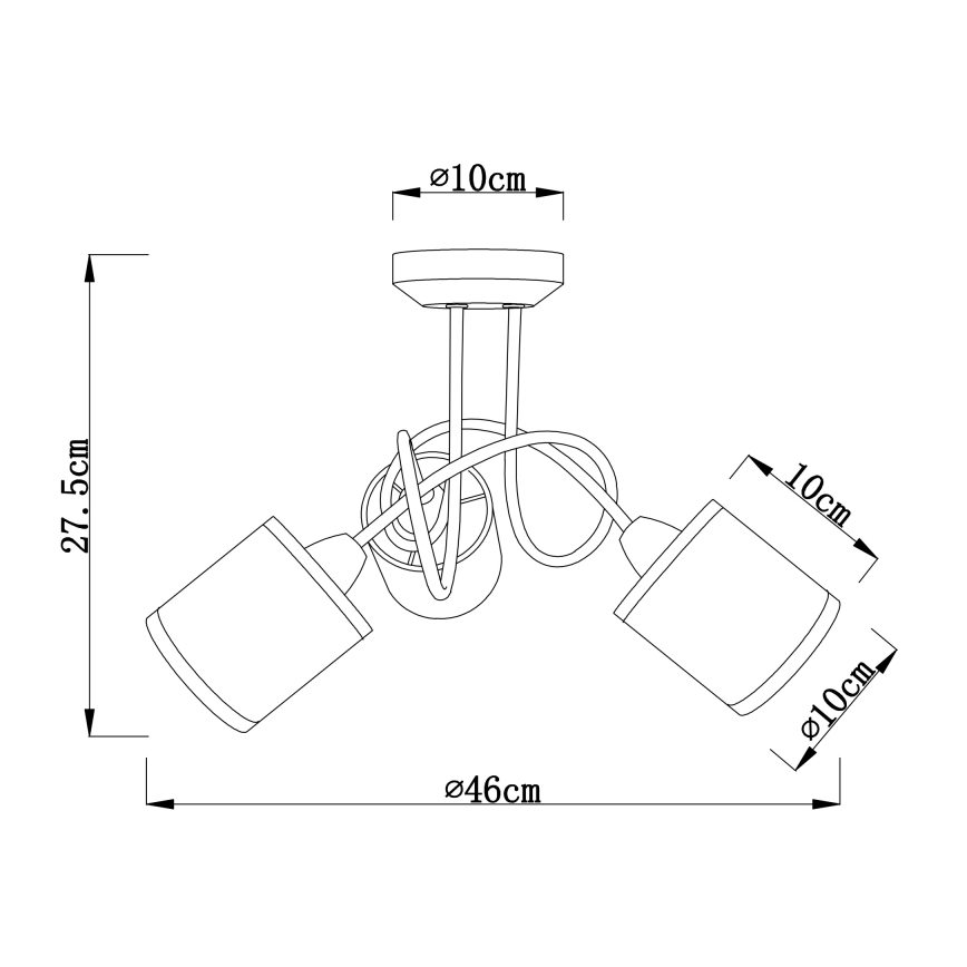 Globo 15185-3D - Plafondlamp PACO 3xE14/25W/230V