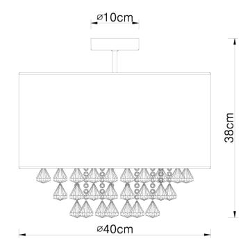 GLOBO 15187D3 - Plafonnier AMY 1xE27/60W/230V