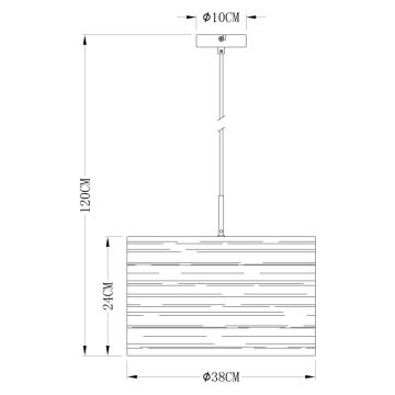 Globo 15341 - Hanglamp aan koord BARCA 1xE27/40W/230V